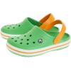 Crocs Unisex Adult Crocband Clogs(Grass Green White Blazing Orange)