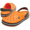 Crocs Unisex Adult Crocband Clogs(Orange Blazing Orange Slate Grey 000)