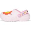 Crocs Unisex-Child Classic Lined Clogs (Toddler)(Pink Milk/Daisy)