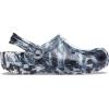 Crocs Women’s Classic Marbled Tie-dye Clogs(White/Black_n)
