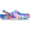 Crocs Women’s Classic Solar Rainbow Clogs(White/Pink)