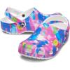 Crocs Women’s Classic Solar Rainbow Clogs(White/Pink)