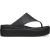 Crocs womens Brooklyn Platform Flip Flops(Black)