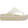 Crocs womens Brooklyn Platform Flip Flops(Bone)