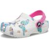 Crocs Kids’ Classic Glitter Clog(White/Multi Butterfly)