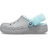 Crocs Unisex Adult Baya Lined Fuzz Strap Clogs(Light Grey/Ice Blue)