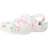 Crocs Unisex Adult Classic Clogs(White/Multi Bleach Dye)