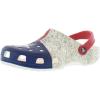 Crocs Women’s Classic Solar Rainbow Clogs(Blue White Green)