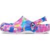 Crocs Women’s Classic Solar Rainbow Clogs(White/Pink)