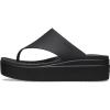 Crocs womens Brooklyn Platform Flip Flops(Black)