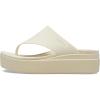 Crocs womens Brooklyn Platform Flip Flops(Bone)