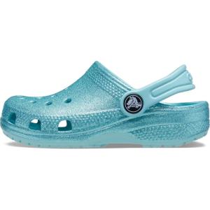 Crocs Kids’ Classic Glitter Clog(Pure Water/Mermaid)