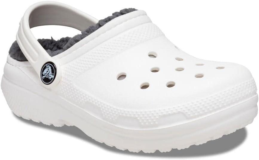 imageCrocs Classic Lined Clog Little KidBig Kid WhiteGrey 2 Little Kid M