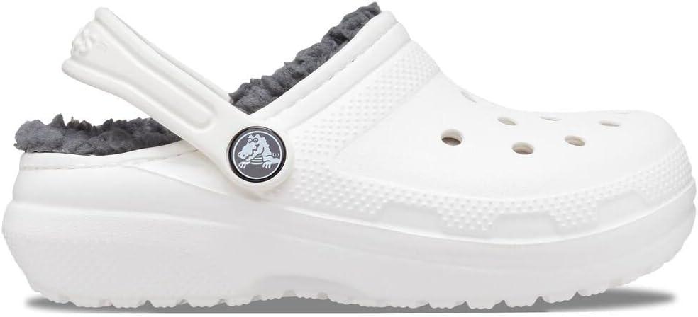 imageCrocs Classic Lined Clog Little KidBig Kid WhiteGrey 2 Little Kid M