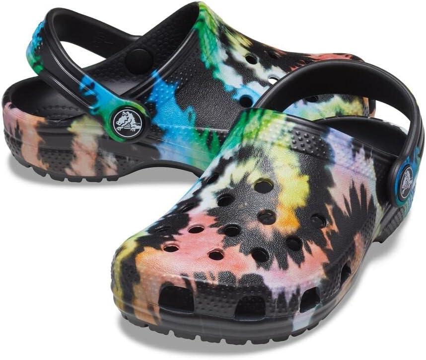 imageCrocs Kids Classic Tie Dye ClogsBlackBlack