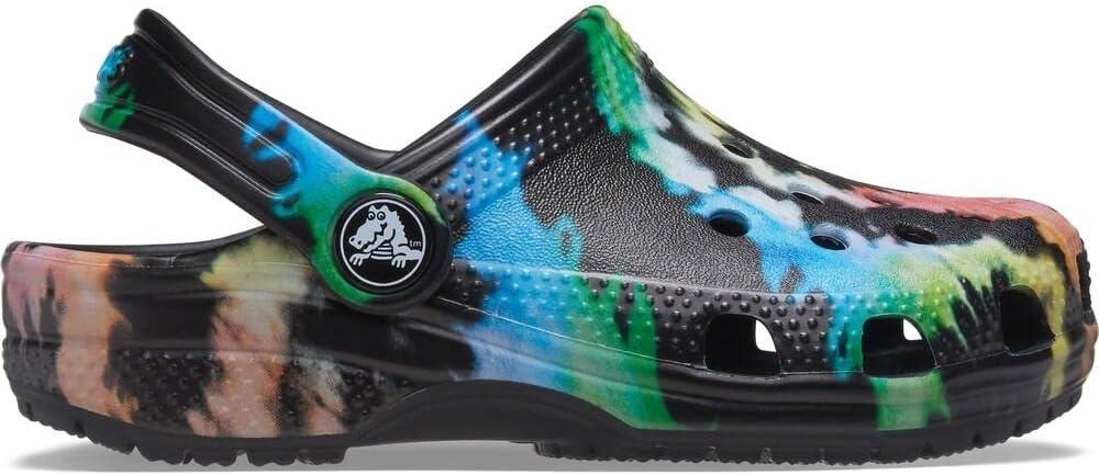imageCrocs Kids Classic Tie Dye ClogsBlackBlack