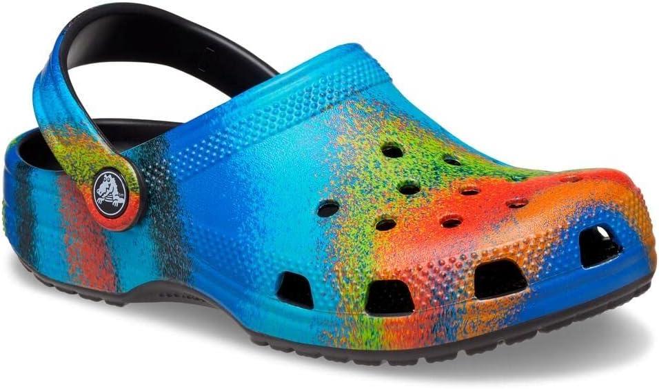 imageCrocs Kids Classic Tie Dye ClogsBlackMulti Spray Dye