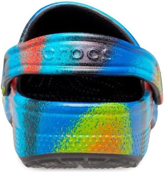 imageCrocs Kids Classic Tie Dye ClogsBlackMulti Spray Dye