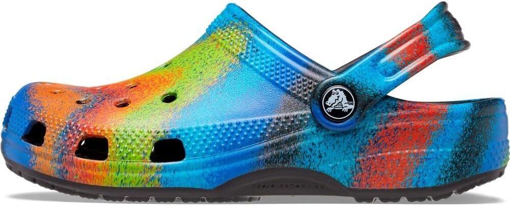 imageCrocs Kids Classic Tie Dye ClogsBlackMulti Spray Dye