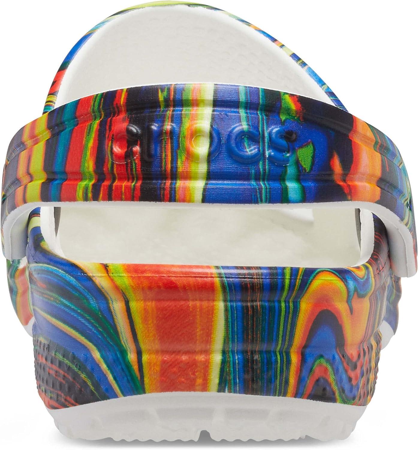 imageCrocs Kids Classic Tie Dye ClogsBright CobaltWhite