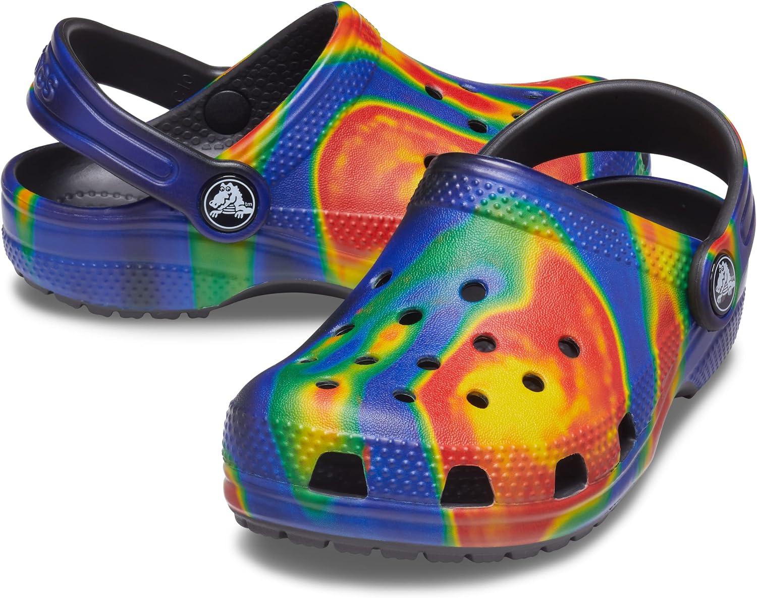 imageCrocs Kids Classic Tie Dye ClogsNavyBlack