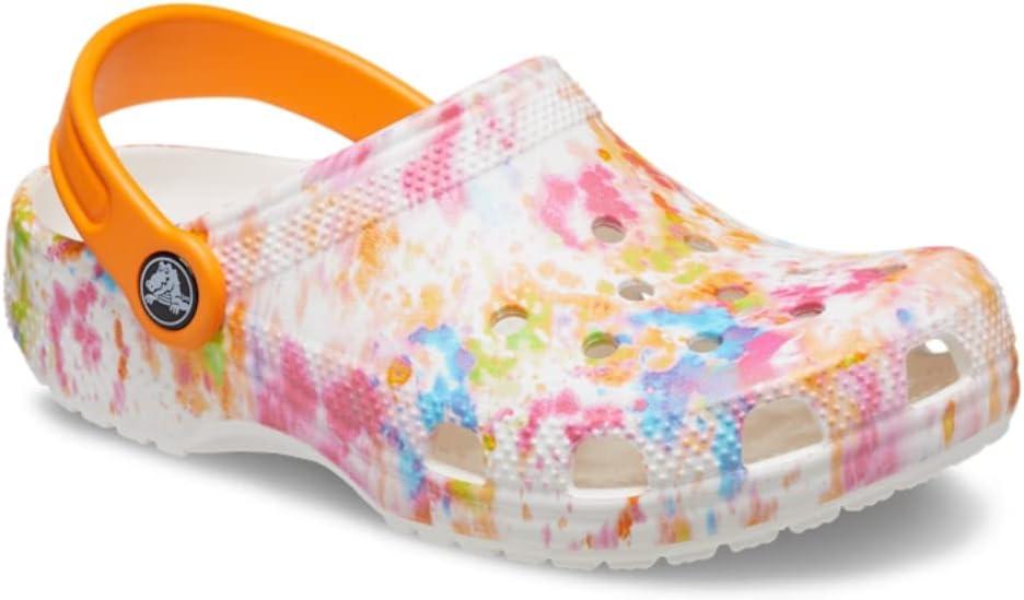 imageCrocs Kids Classic Tie Dye ClogsOrange Zing Splatter Dye