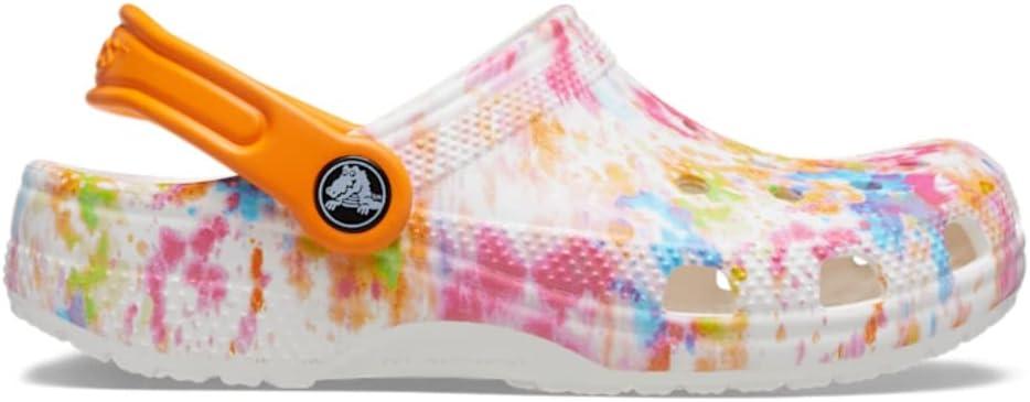 imageCrocs Kids Classic Tie Dye ClogsOrange Zing Splatter Dye
