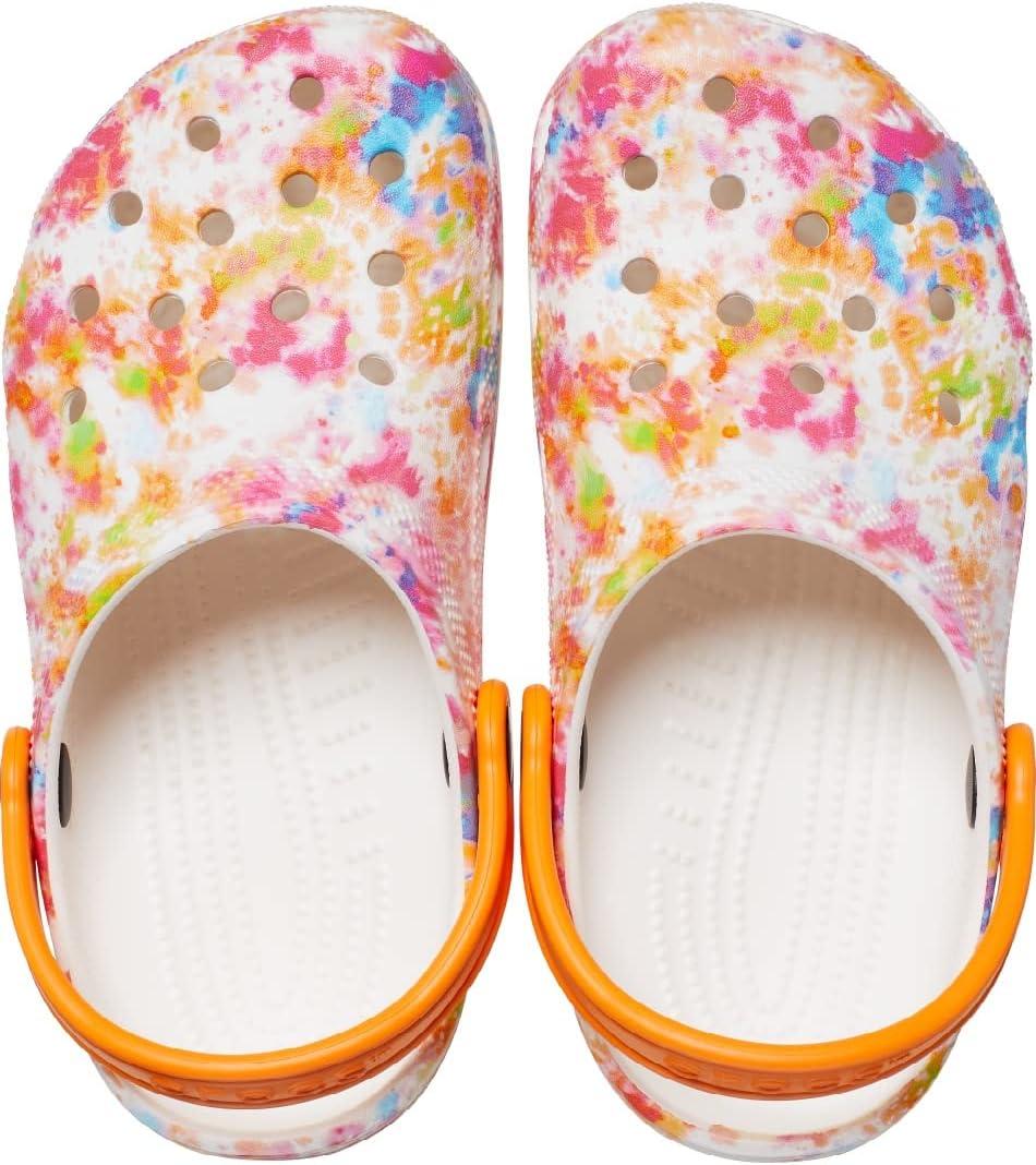 imageCrocs Kids Classic Tie Dye ClogsOrange Zing Splatter Dye
