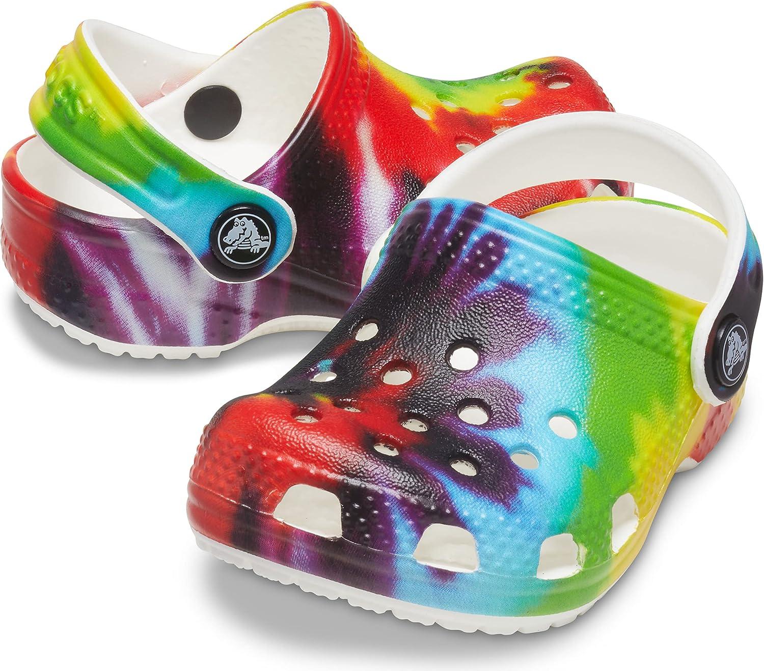 imageCrocs Kids Classic Tie Dye ClogsRainbow Tie Dye