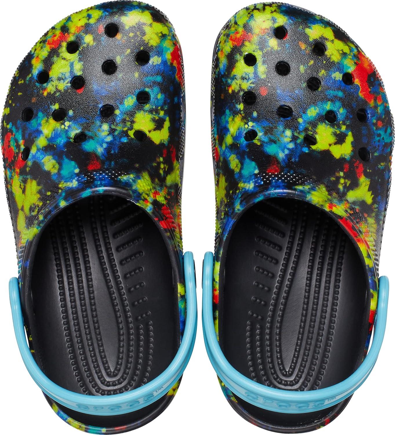 imageCrocs Kids Classic Tie Dye ClogsTurq Tonic Splatter Dye