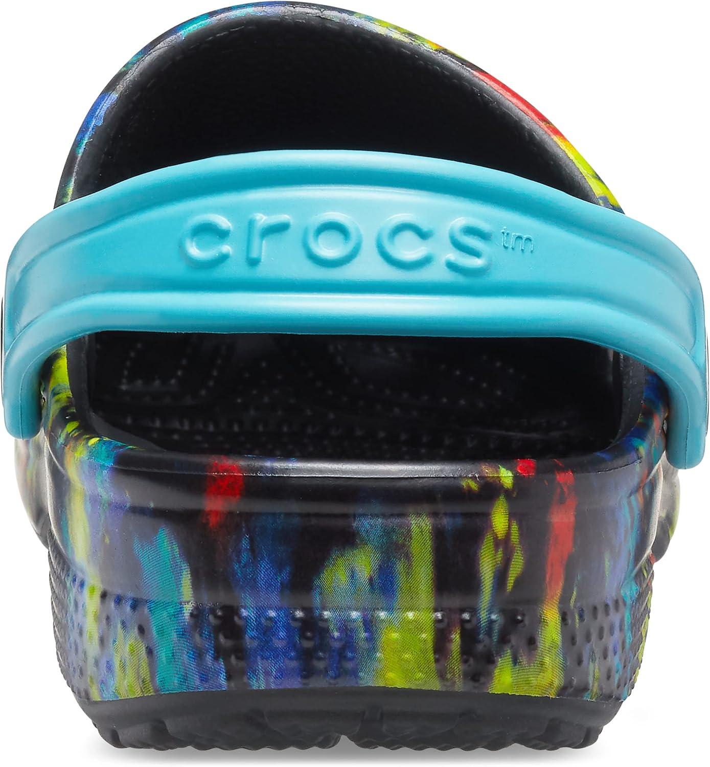 imageCrocs Kids Classic Tie Dye ClogsTurq Tonic Splatter Dye