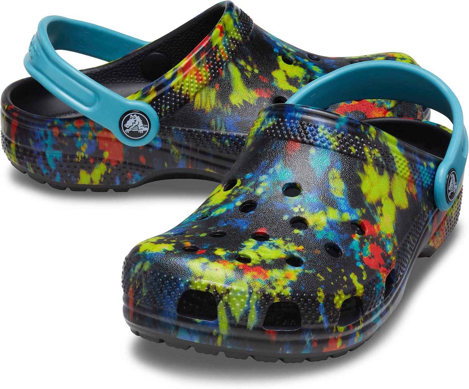 imageCrocs Kids Classic Tie Dye ClogsTurq Tonic Splatter Dye