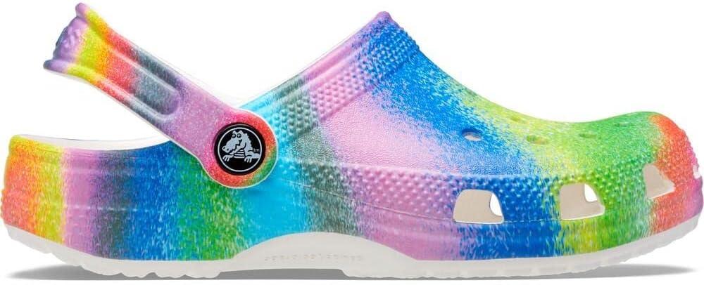imageCrocs Kids Classic Tie Dye ClogsWhiteMulti Spray Dye