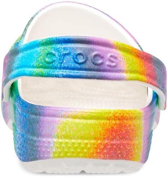 imageCrocs Kids Classic Tie Dye ClogsWhiteMulti Spray Dye