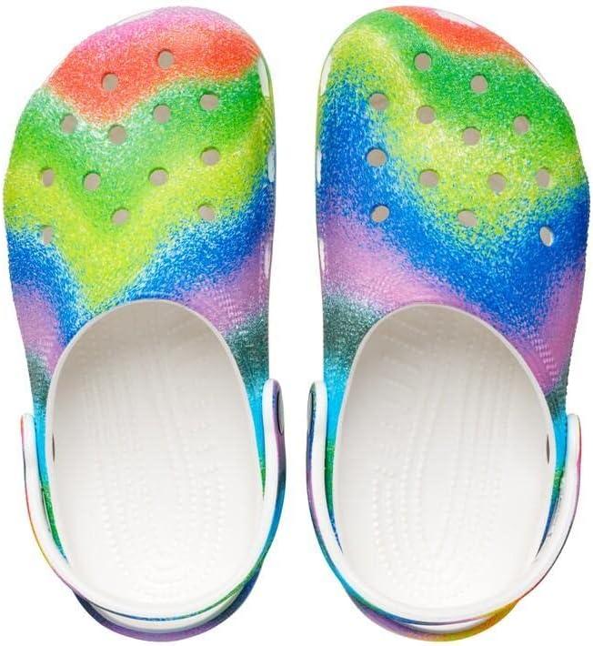 imageCrocs Kids Classic Tie Dye ClogsWhiteMulti Spray Dye