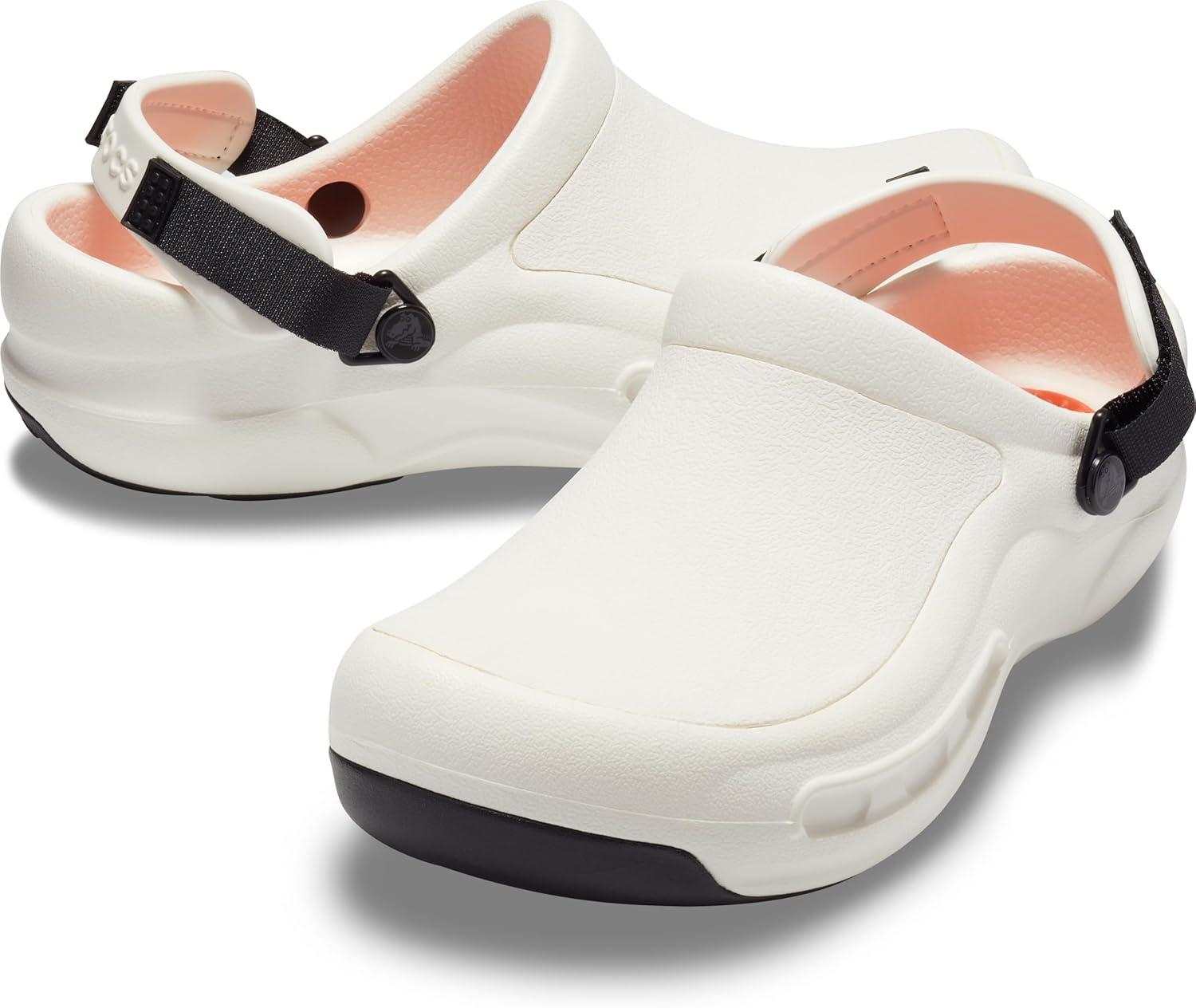 imageCrocs Mens and Womens Bistro Pro Literide Clog  Slip Resistant Work ShoesWhite