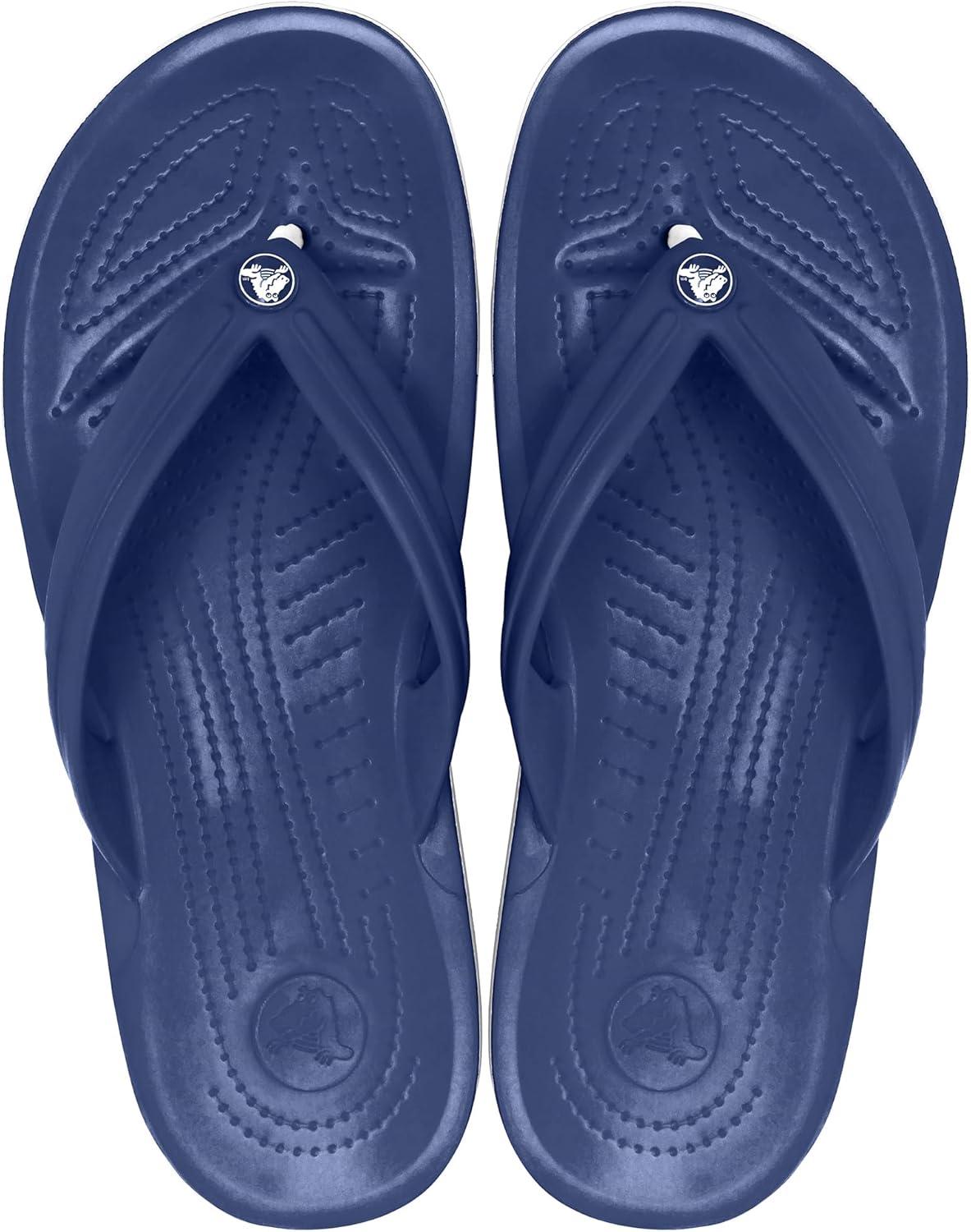 imageCrocs Unisex Adult Crocband Flip Flop SandalNavy
