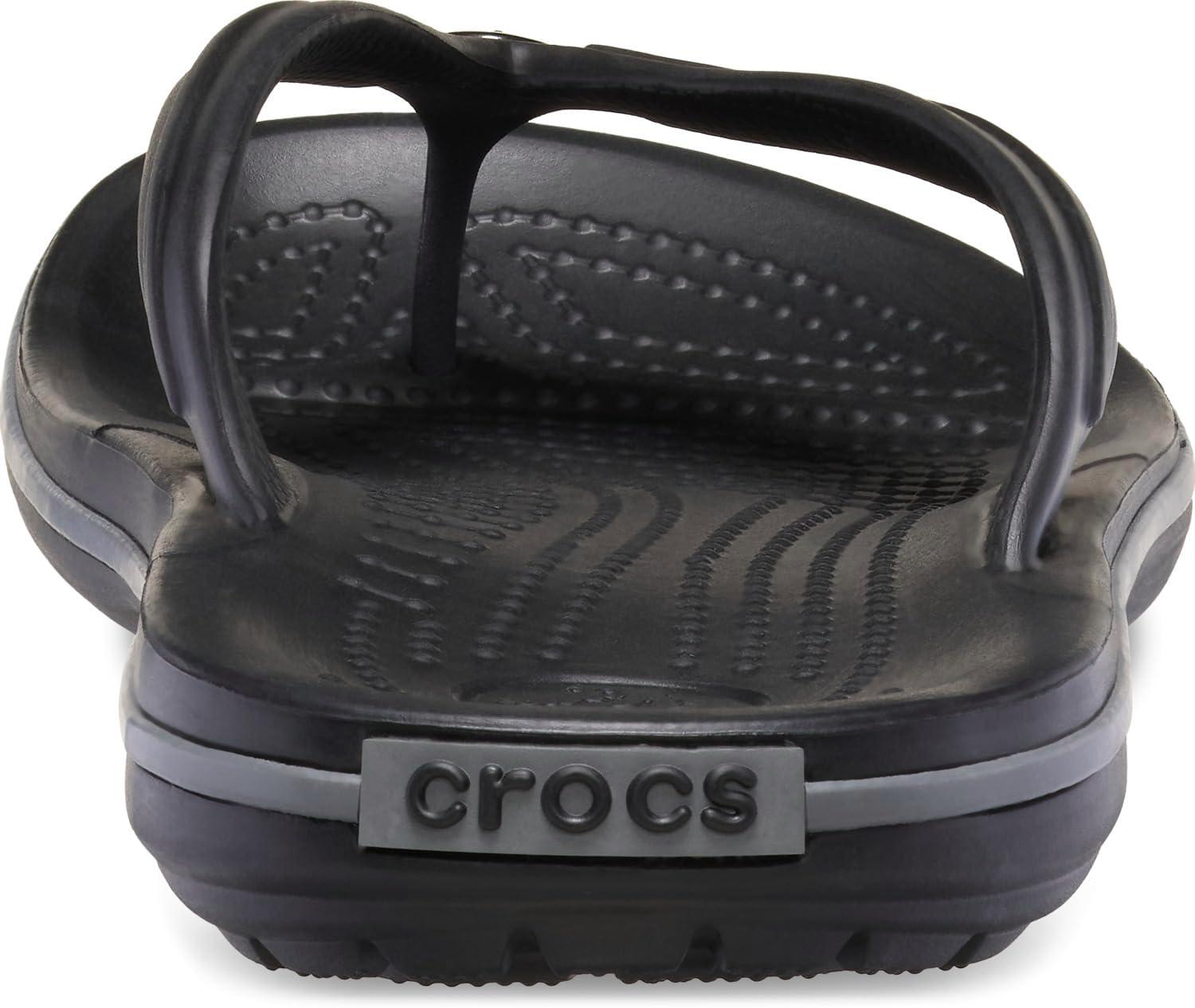imageCrocs Unisex Adult Crocband Flip Flop SandalsBlack Slate Grey