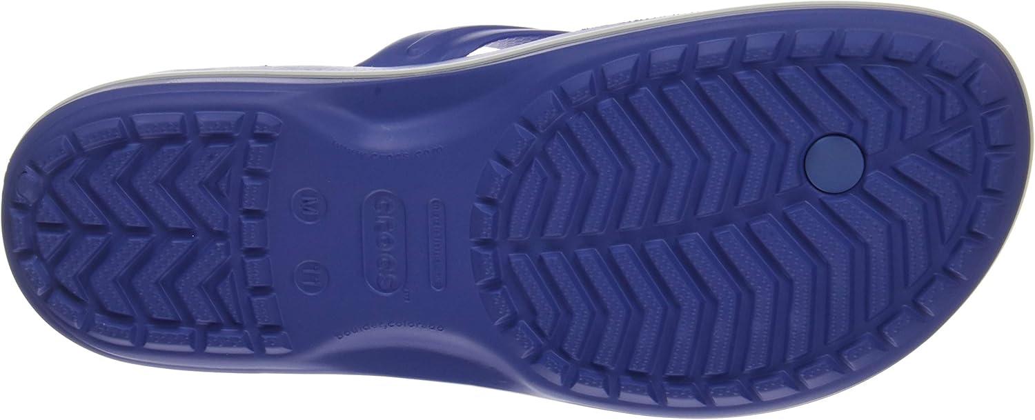 imageCrocs Unisex Adult Crocband Flip Flop SandalsLapis White
