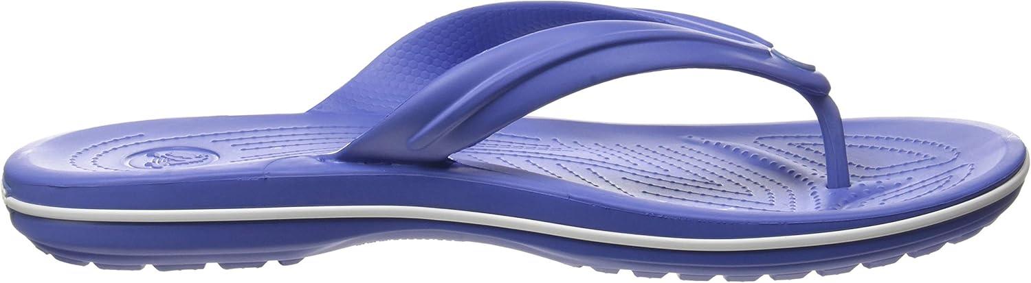 imageCrocs Unisex Adult Crocband Flip Flop SandalsLapis White