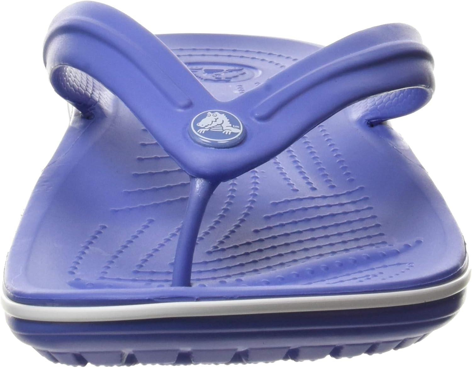imageCrocs Unisex Adult Crocband Flip Flop SandalsLapis White