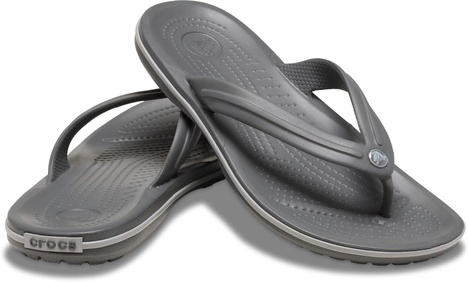 imageCrocs Unisex Adult Crocband Flip Flop SandalsSlate GreySmoke
