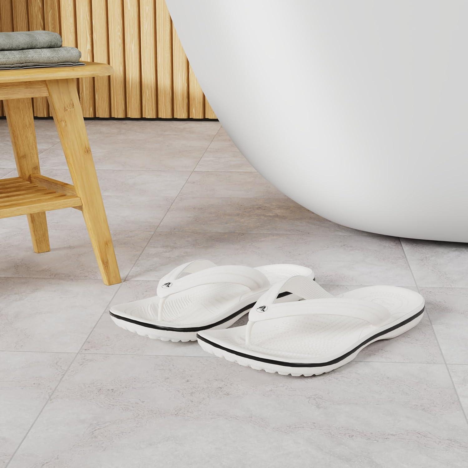 imageCrocs Unisex Adult Crocband Flip Flop SandalsWhite