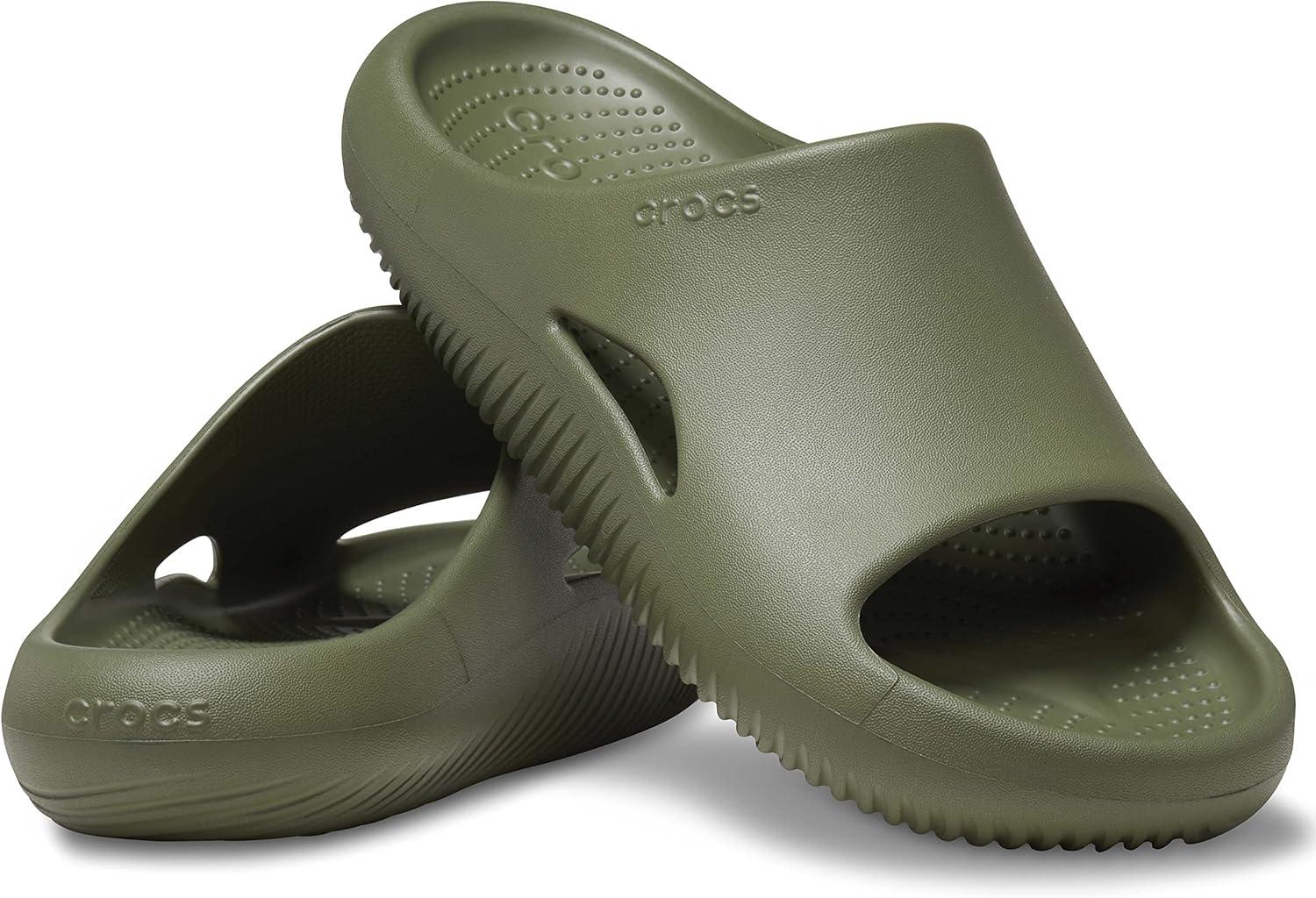 imageCrocs Unisex Adult Mellow Recovery SlidesArmy Green
