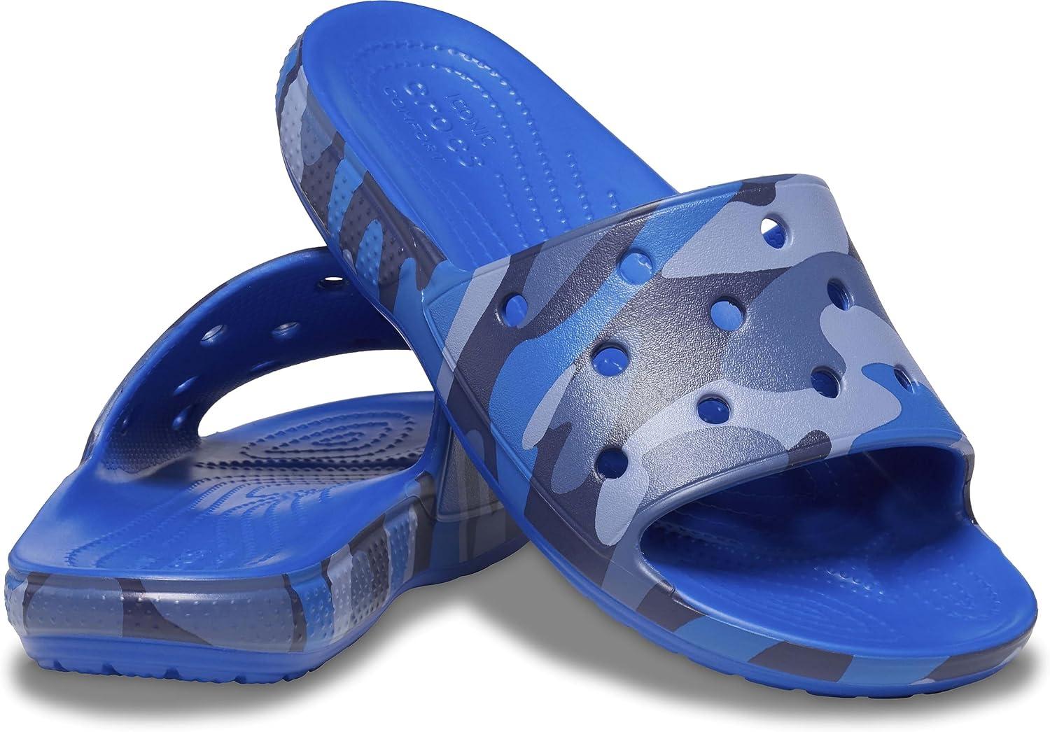 imageCrocs Unisex Classic Camo Slide SandalsBlue BoltMulti Camo Redux