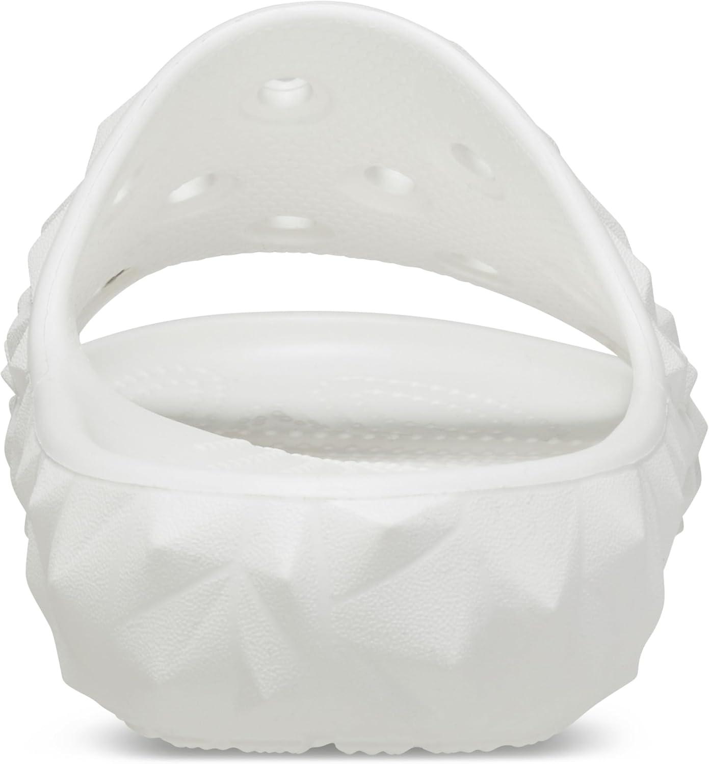 imageCrocs UnisexAdult Classic Geometric Slide 20 SandalWhite Geo