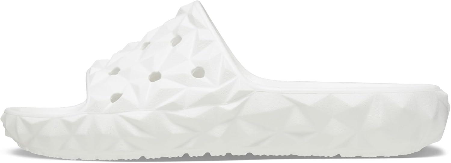 imageCrocs UnisexAdult Classic Geometric Slide 20 SandalWhite Geo