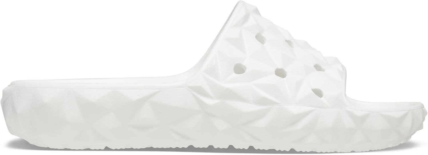 imageCrocs UnisexAdult Classic Geometric Slide 20 SandalWhite Geo