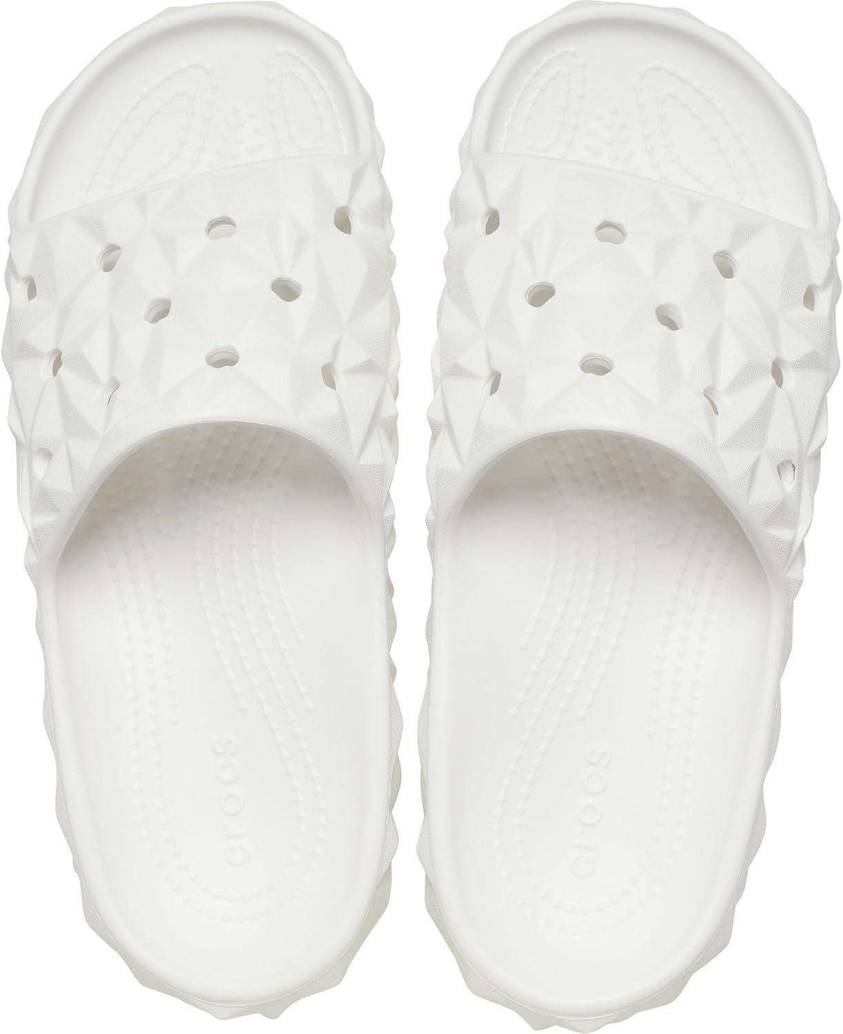 imageCrocs UnisexAdult Classic Geometric Slide 20 SandalWhite Geo