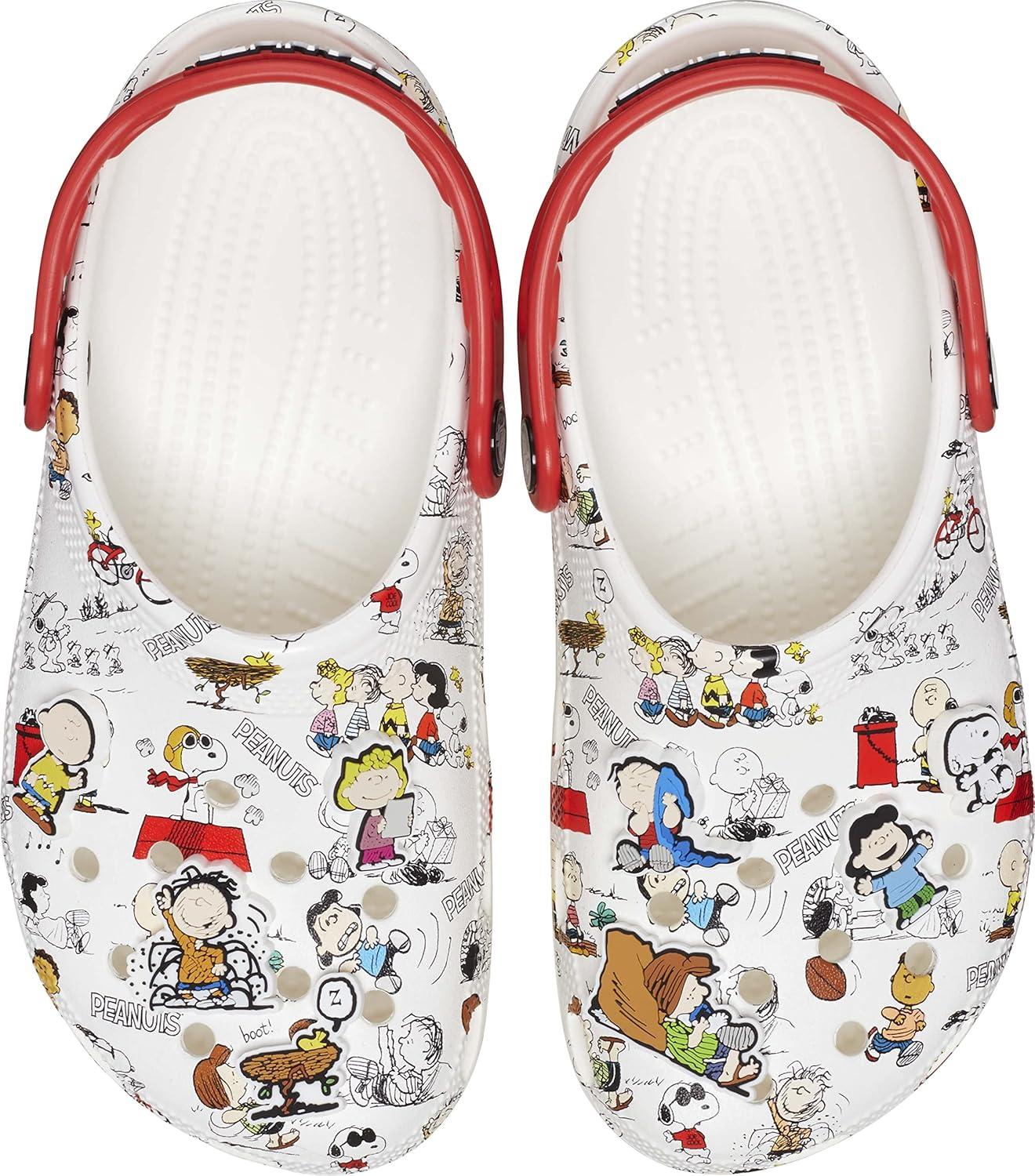 imageCrocs UnisexAdult Classic Peanuts Snoopy ClogWhiteMulti